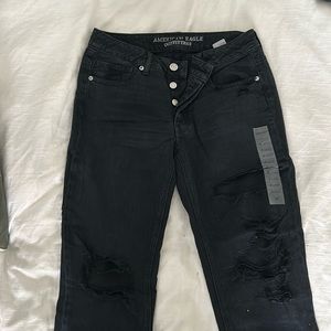 American Eagle Black Tomgirl Jeans